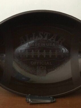 Vintage Indoor Football League IFL PRO BOWL Brown Snack Bowl Chip Dip Dish 18"